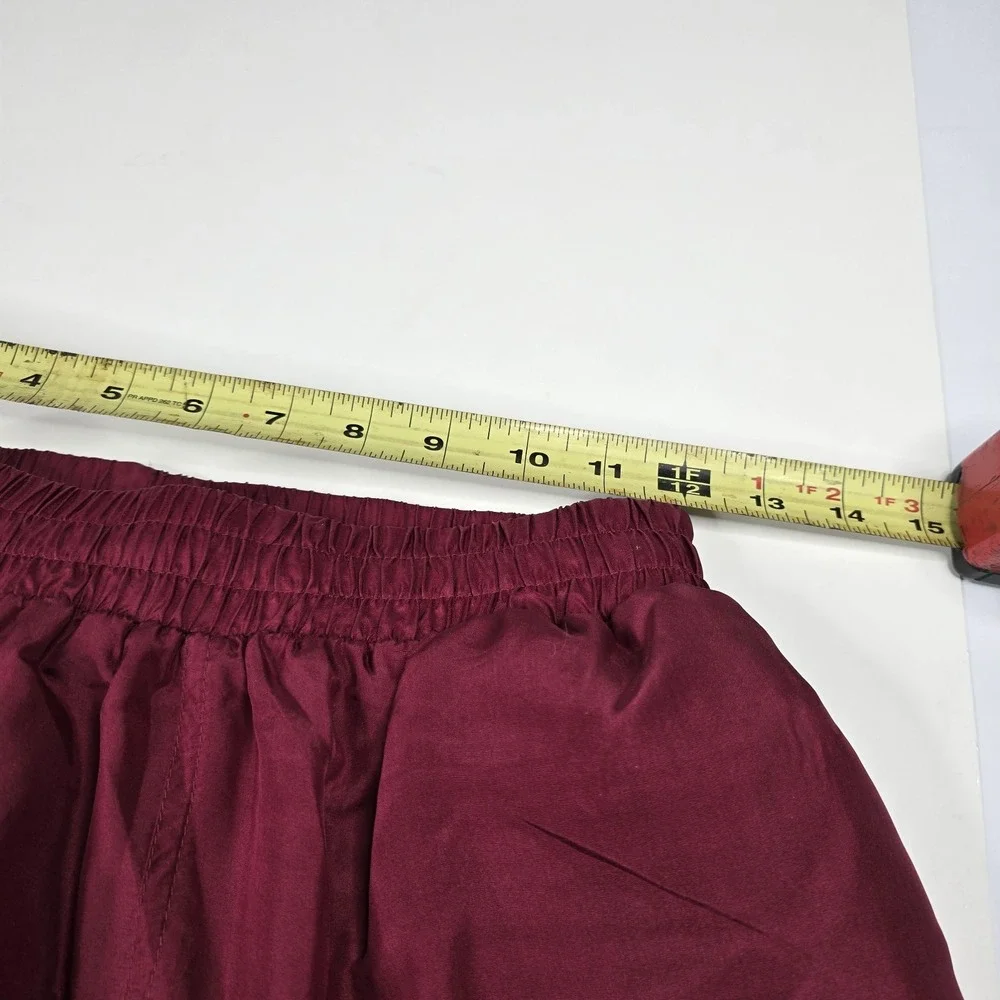 Vintage Victorias Secret 100% Silk Lounge Pants Burgundy Red Slacks Lined Small‎